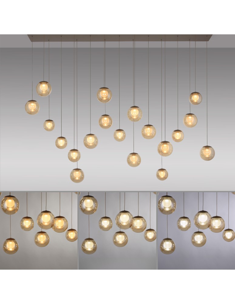Paul Neuhaus Pure Popup Lampa Wisząca Brązowy 2589-97