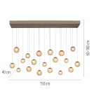 Paul Neuhaus Pure Popup Lampa Wisząca Brązowy 2589-97