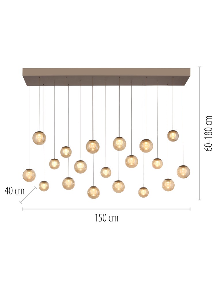 Paul Neuhaus Pure Popup Lampa Wisząca Brązowy 2589-97
