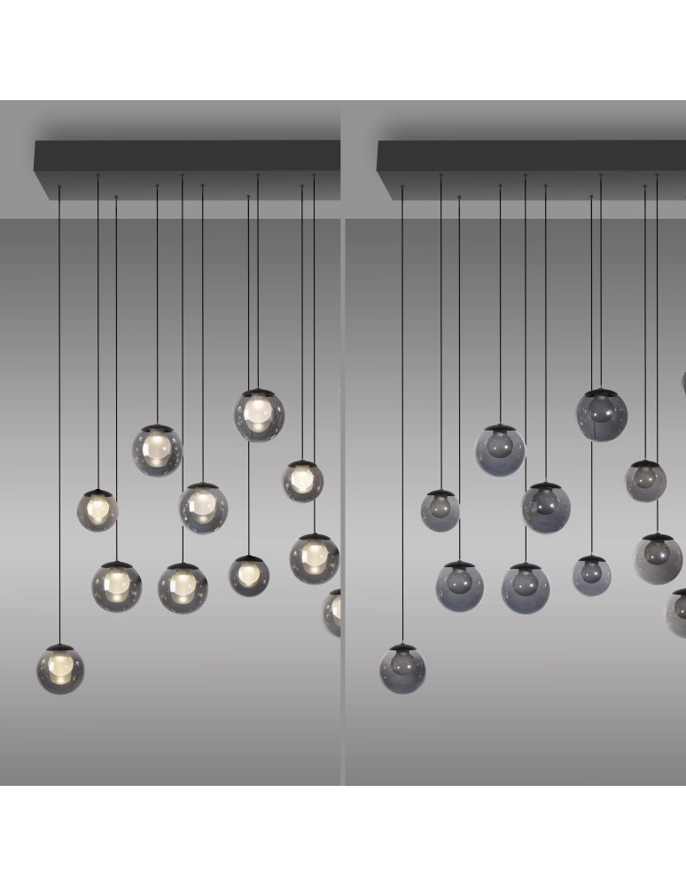 Paul Neuhaus Pure Popup Lampa Wisząca Szara 2590-15
