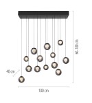 Paul Neuhaus Pure Popup Lampa Wisząca Szara 2590-15