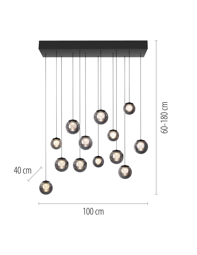 Paul Neuhaus Pure Popup Lampa Wisząca Szara 2590-15