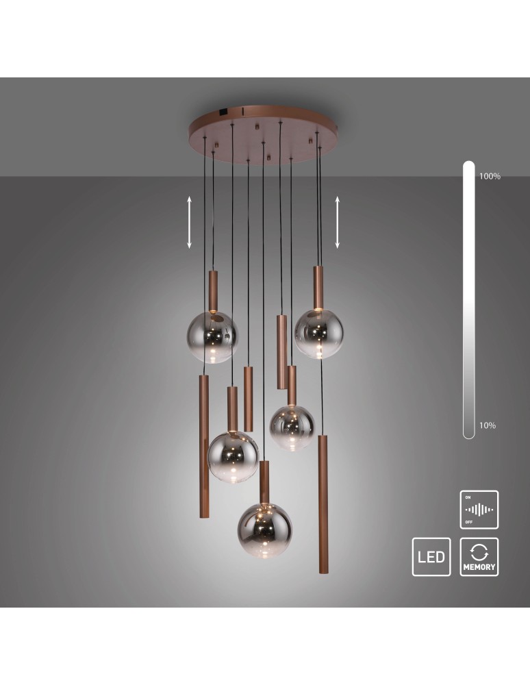 Paul Neuhaus Bowl Lampa Wisząca Brązowa 2287-23