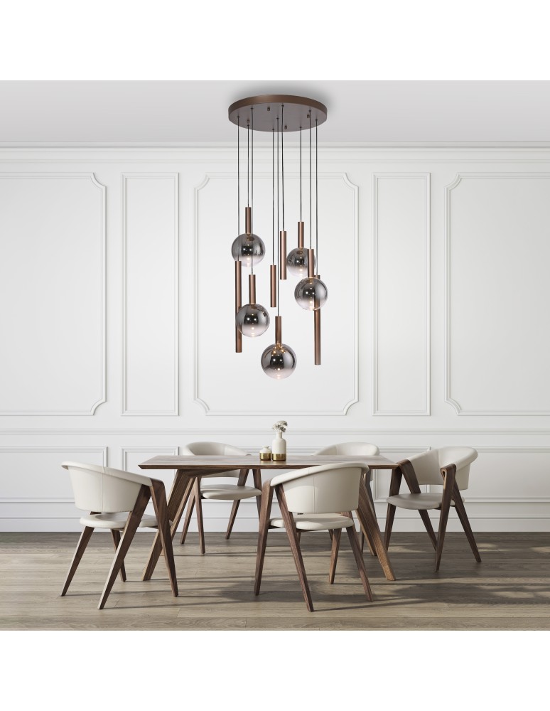 Paul Neuhaus Bowl Lampa Wisząca Brązowa 2287-23