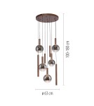Paul Neuhaus Bowl Lampa Wisząca Brązowa 2287-23
