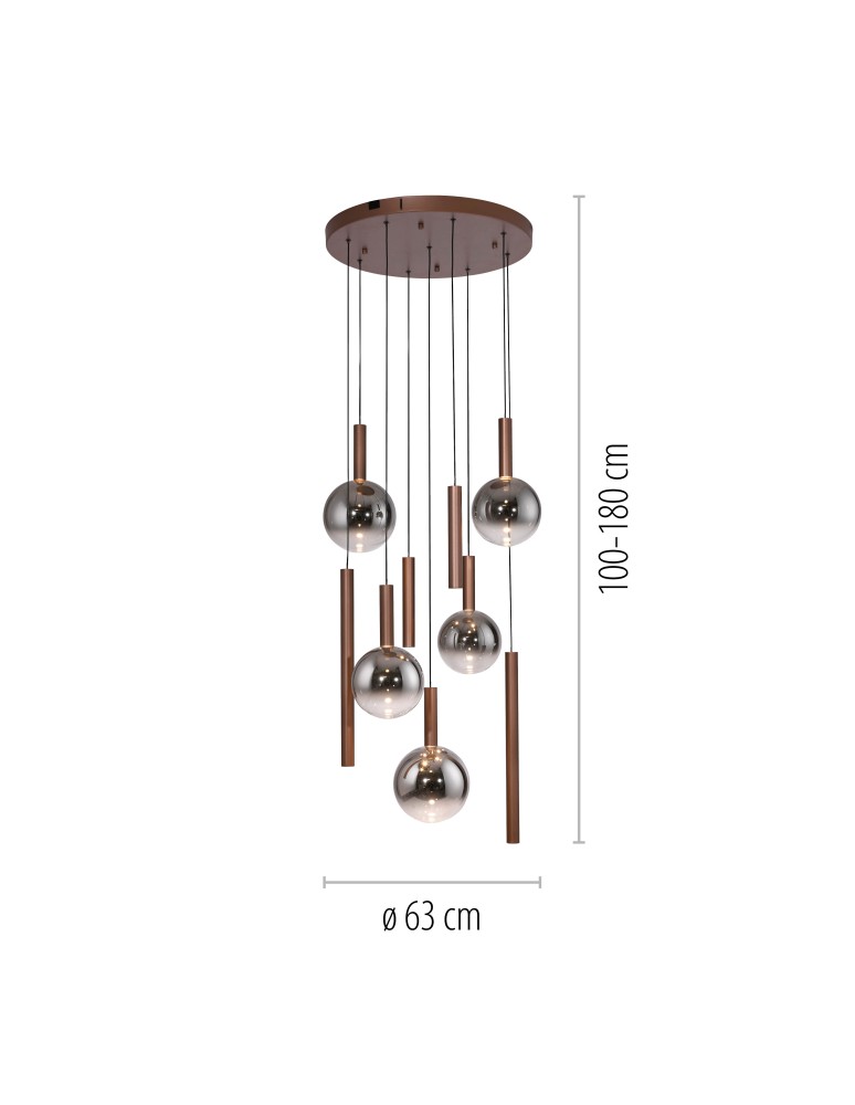 Paul Neuhaus Bowl Lampa Wisząca Brązowa 2287-23