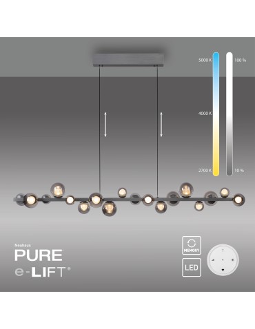 Paul Neuhaus Pure E-Popup Lampa Wisząca Szara 2558-15 - product 2