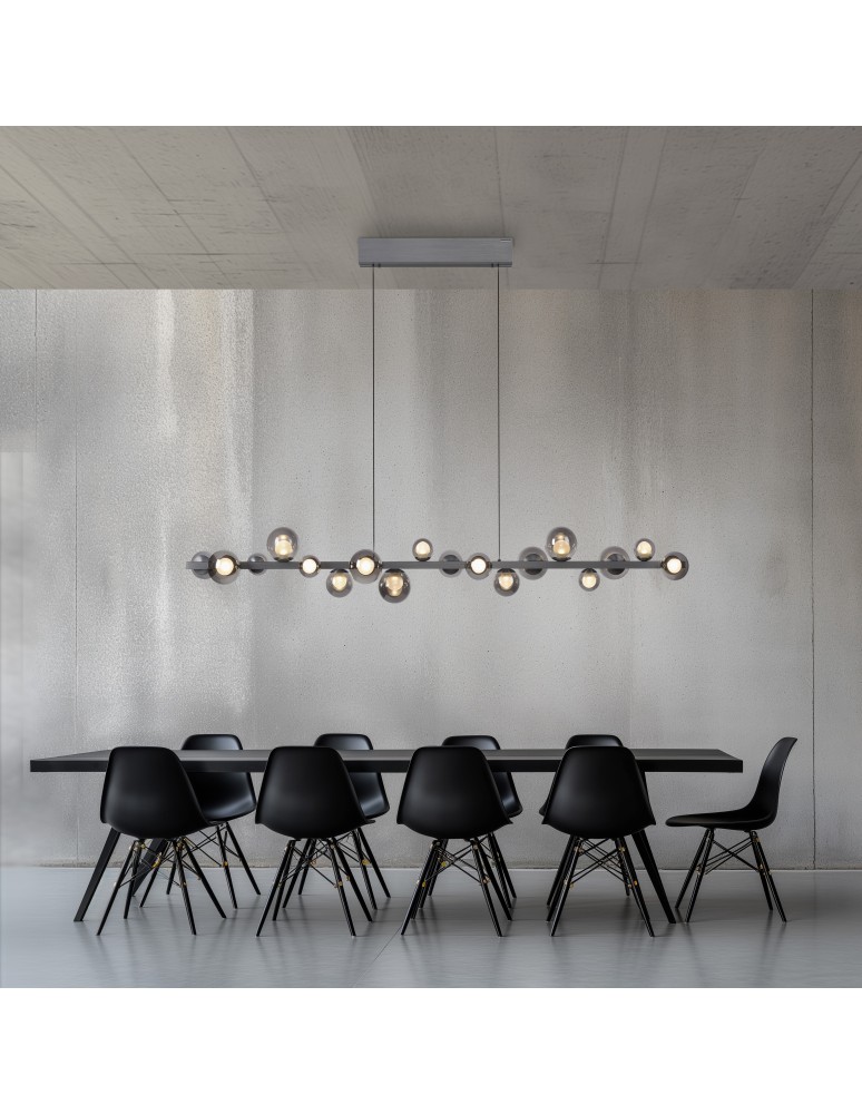Paul Neuhaus Pure E-Popup Lampa Wisząca Szara 2558-15