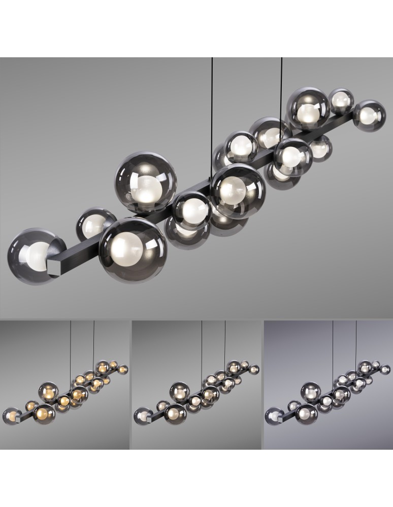 Paul Neuhaus Pure E-Popup Lampa Wisząca Szara 2558-15