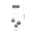 Paul Neuhaus Pure E-Infinity Lampa Wisząca Brązowy 2222-97