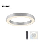 Paul Neuhaus Pure Lines Round Lampa Sufitowa Stalowa 6310-95