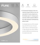 Paul Neuhaus Pure Lines Round Lampa Sufitowa Stalowa 6310-95