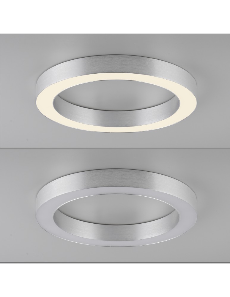 Paul Neuhaus Pure Lines Round Lampa Sufitowa Stalowa 6310-95