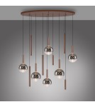Paul Neuhaus Bowl Lampa Wisząca Brązowa 2288-23