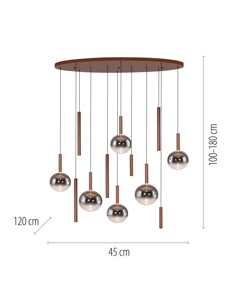 Paul Neuhaus Bowl Lampa Wisząca Brązowa 2288-23