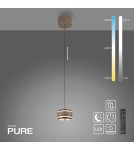 Paul Neuhaus Pure Falling Rings Lampa Wisząca Brązowa/Chrom 2503-97