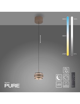 Paul Neuhaus Pure Falling Rings Lampa Wisząca Brązowa/Chrom 2503-97 - produkt 2