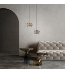 Paul Neuhaus Pure Falling Rings Lampa Wisząca Brązowa/Chrom 2503-97