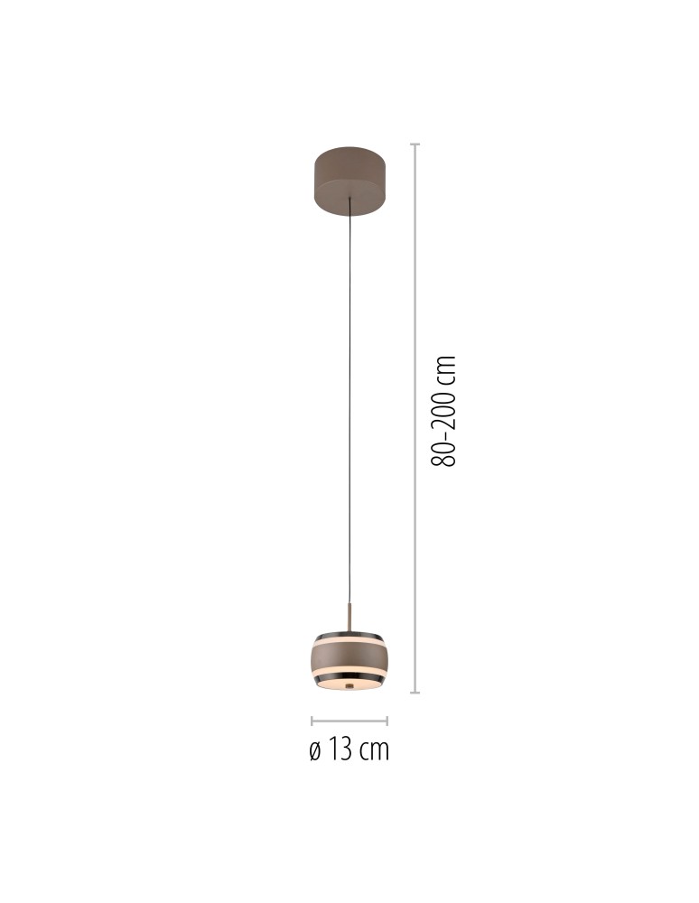 Paul Neuhaus Pure Falling Rings Lampa Wisząca Brązowa/Chrom 2503-97