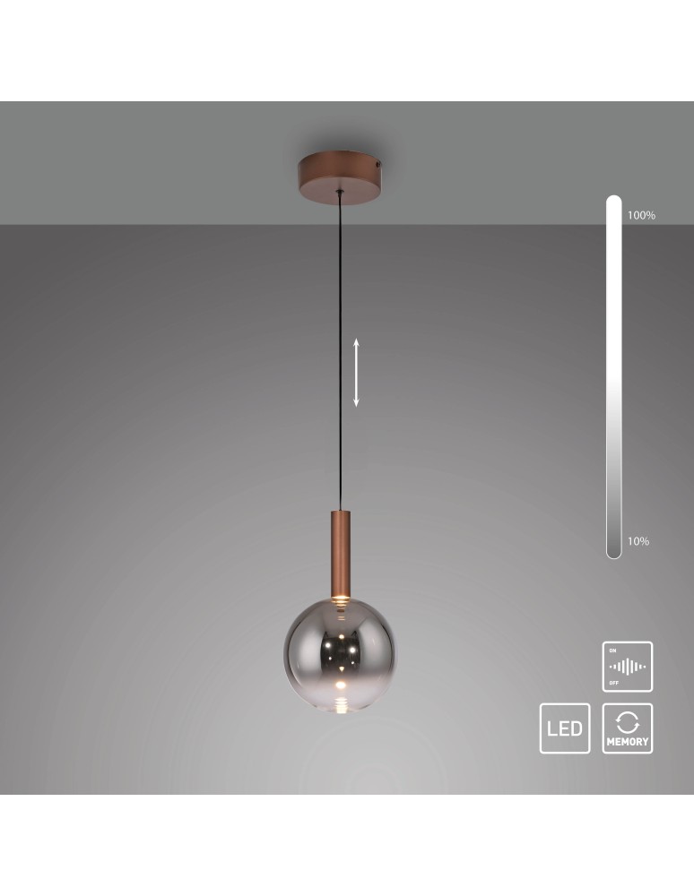 Paul Neuhaus Bowl Lampa Wisząca Brązowa 2284-23