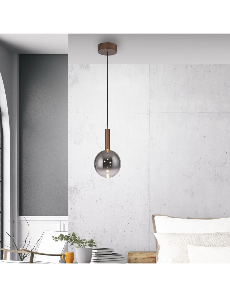 Paul Neuhaus Bowl Lampa Wisząca Brązowa 2284-23