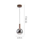 Paul Neuhaus Bowl Lampa Wisząca Brązowa 2284-23
