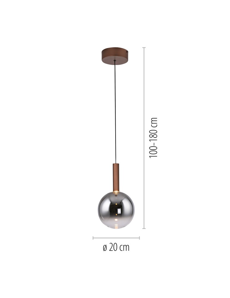 Paul Neuhaus Bowl Lampa Wisząca Brązowa 2284-23