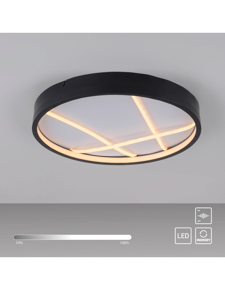 Paul Neuhaus Mikado Lampa Sufitowa Czarna 14091-18