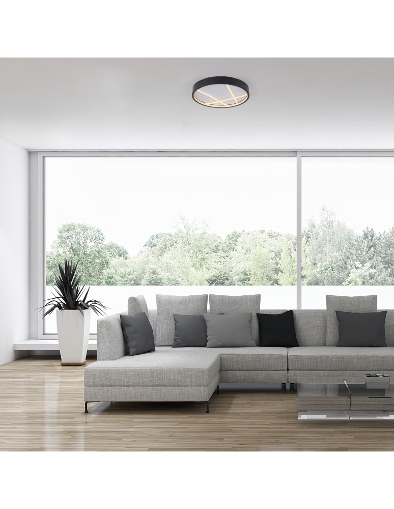 Paul Neuhaus Mikado Lampa Sufitowa Czarna 14091-18