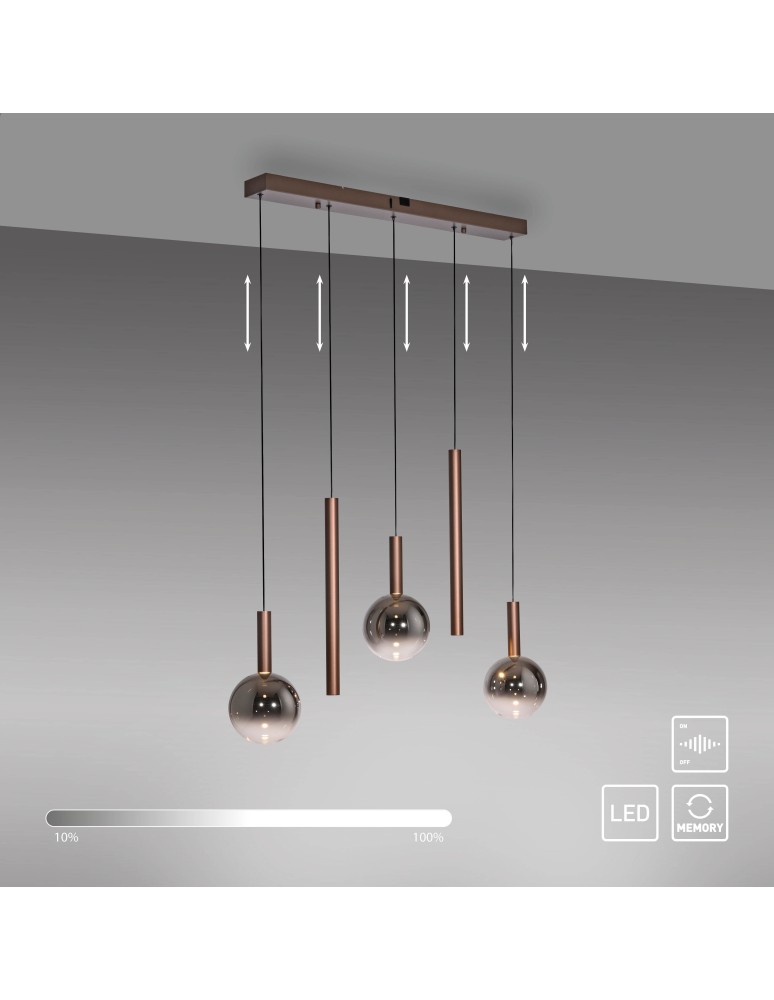 Paul Neuhaus Bowl Lampa Wisząca Brązowa 2286-23