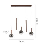 Paul Neuhaus Bowl Lampa Wisząca Brązowa 2286-23