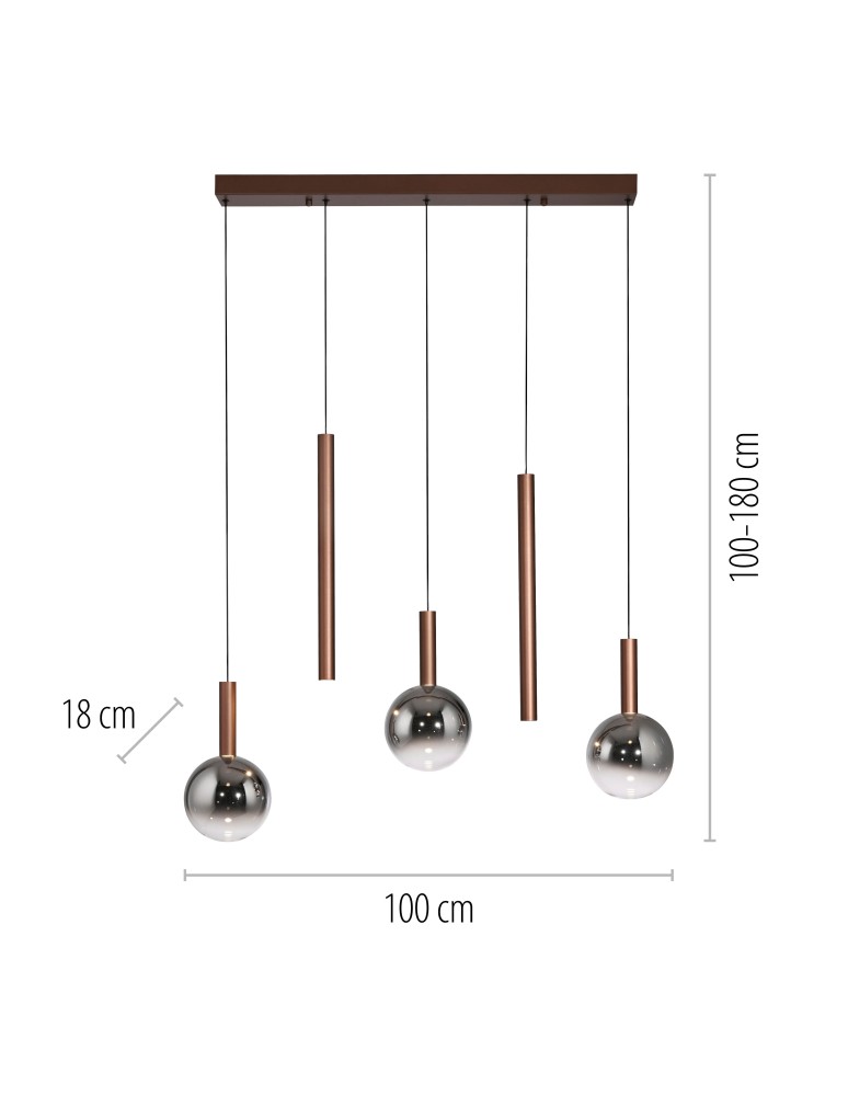 Paul Neuhaus Bowl Lampa Wisząca Brązowa 2286-23