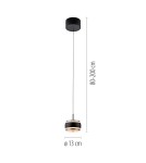 Paul Neuhaus Pure Falling Rings Lampa Wisząca Czarna 2503-18