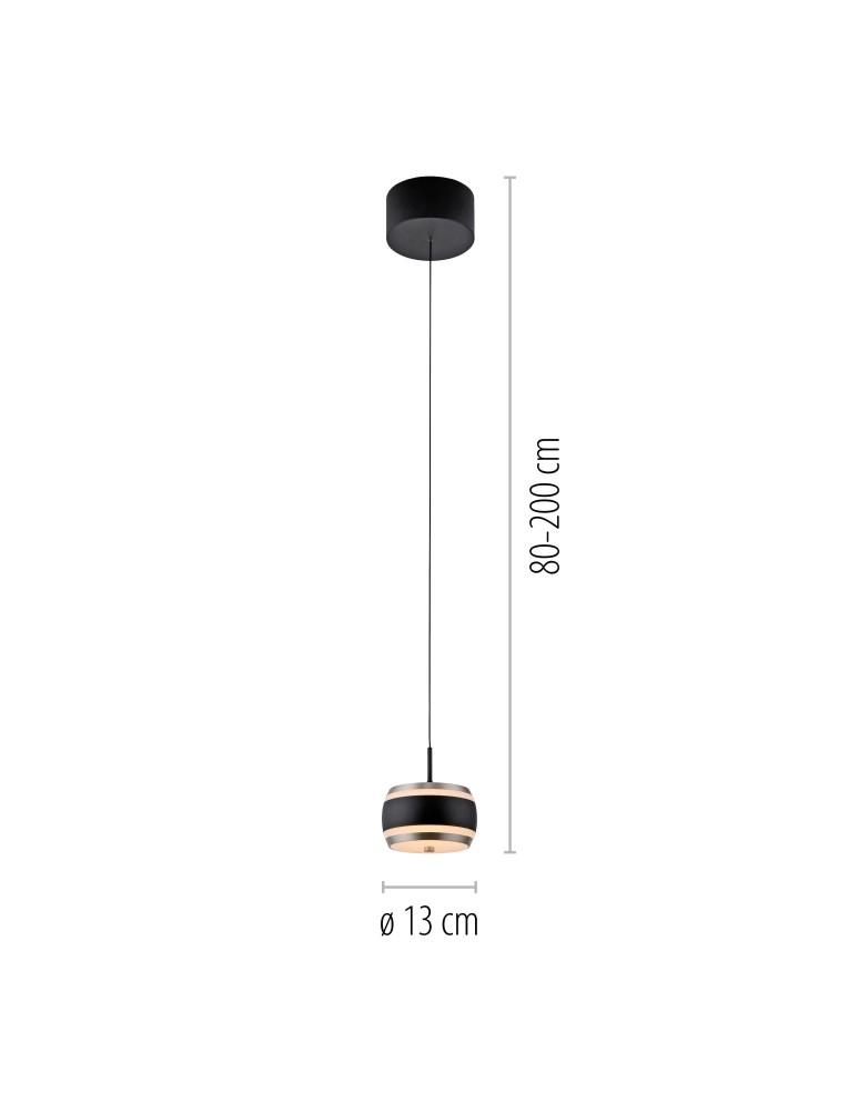 Paul Neuhaus Pure Falling Rings Lampa Wisząca Czarna 2503-18