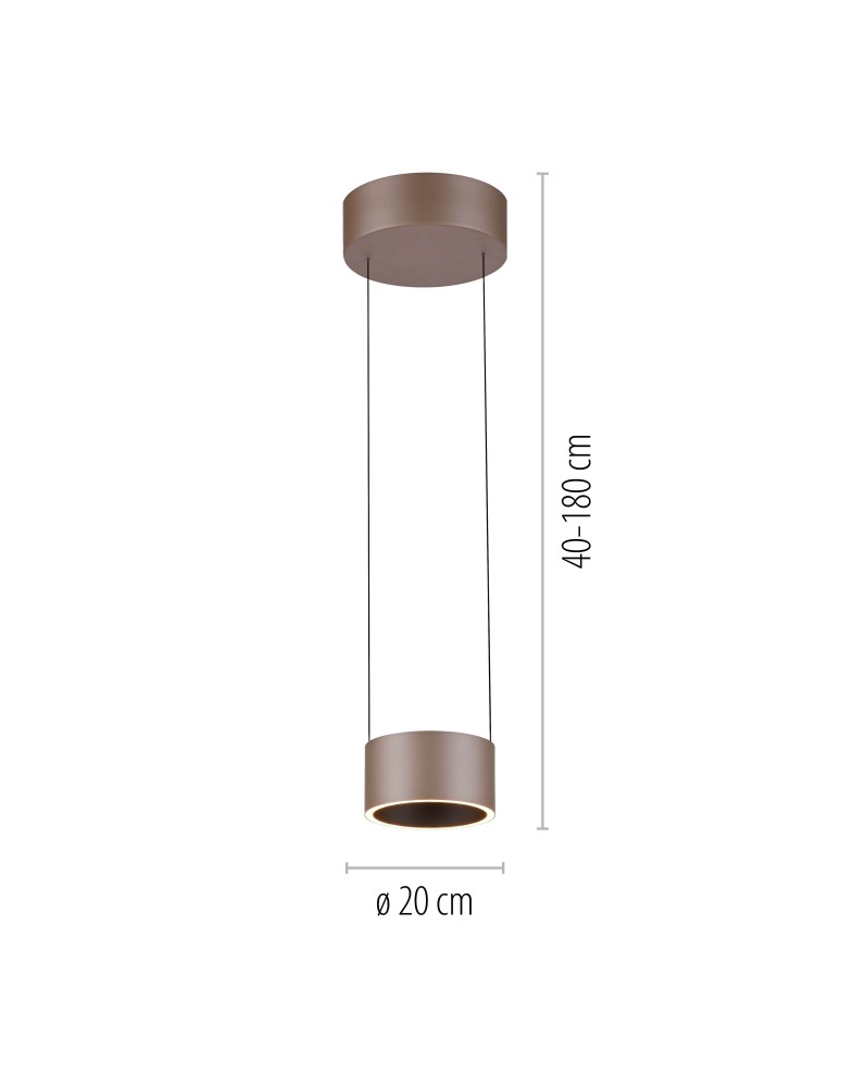 Paul Neuhaus Pure Clipse Lampa Wisząca Brązowa 2471-97