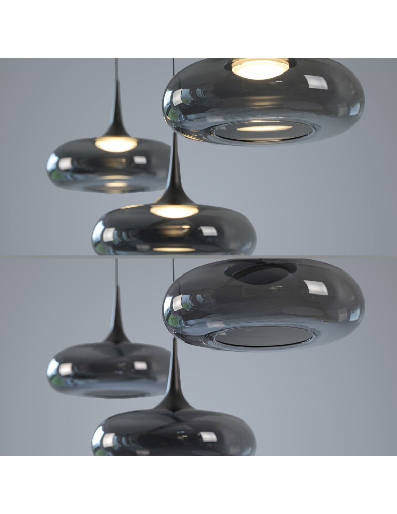 Paul Neuhaus Posh Lampa Wisząca Szara 15693-15