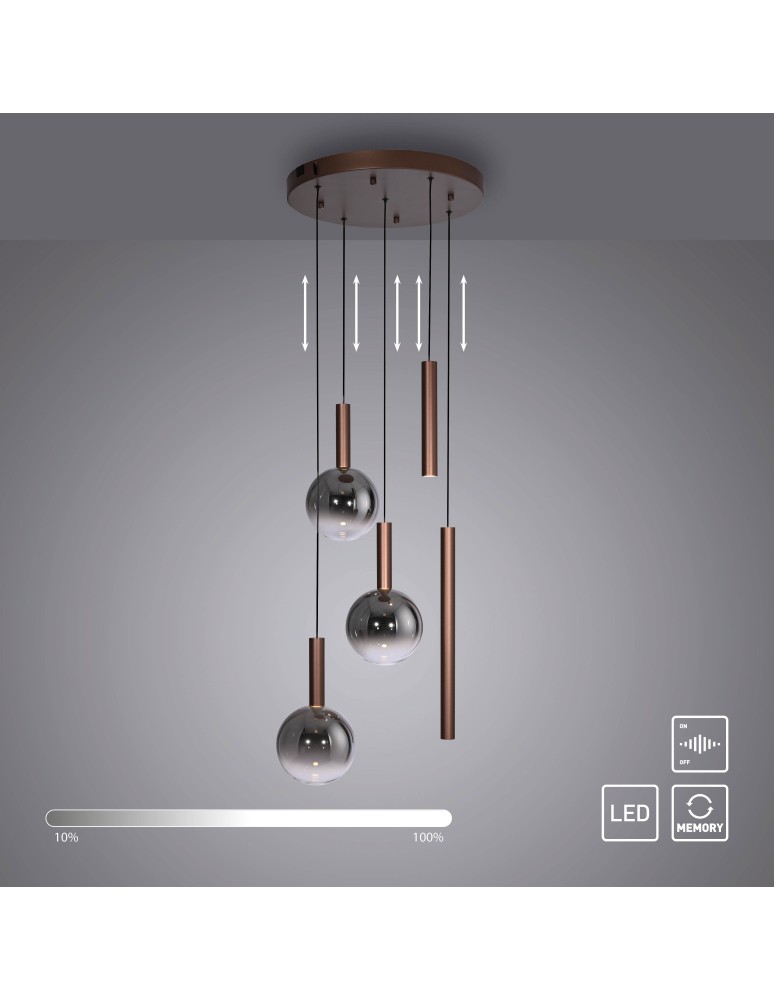 Paul Neuhaus Bowl Lampa Wisząca Brązowa 2285-23