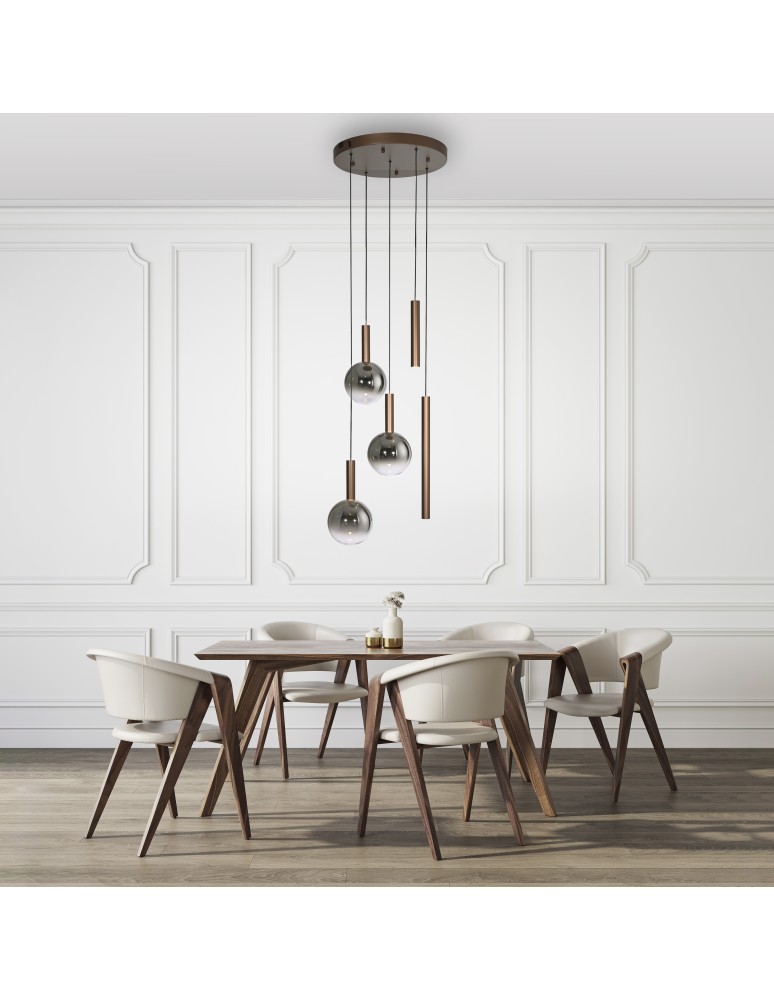 Paul Neuhaus Bowl Lampa Wisząca Brązowa 2285-23