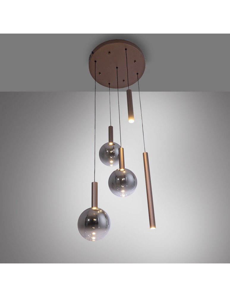 Paul Neuhaus Bowl Lampa Wisząca Brązowa 2285-23