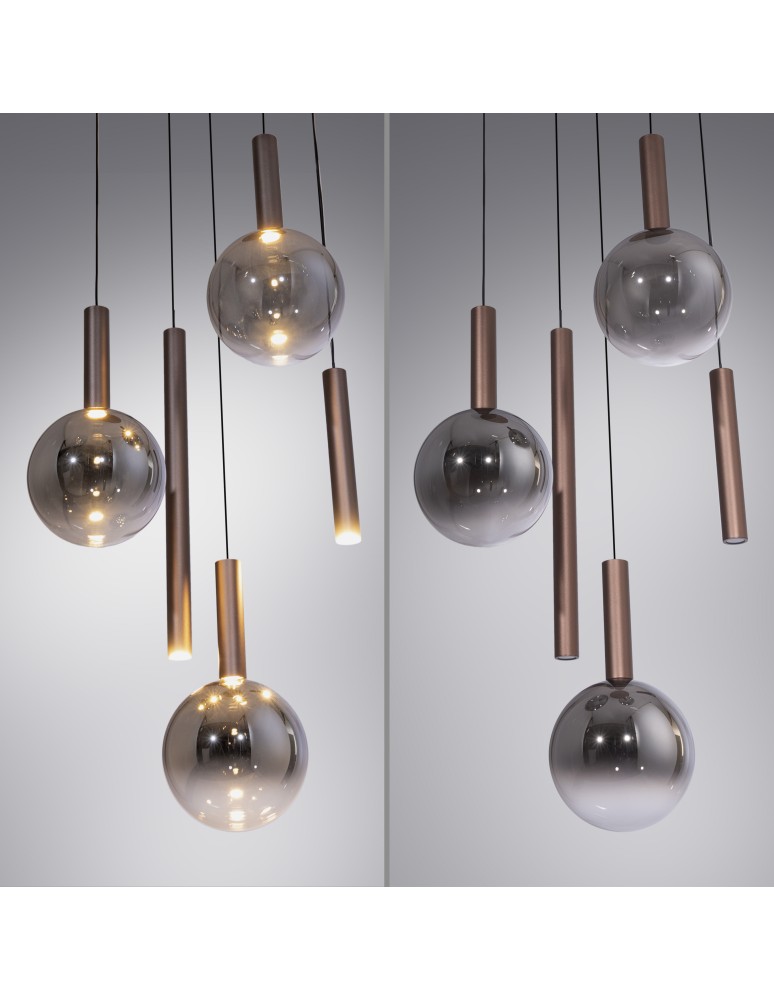 Paul Neuhaus Bowl Lampa Wisząca Brązowa 2285-23