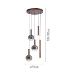 Paul Neuhaus Bowl Lampa Wisząca Brązowa 2285-23