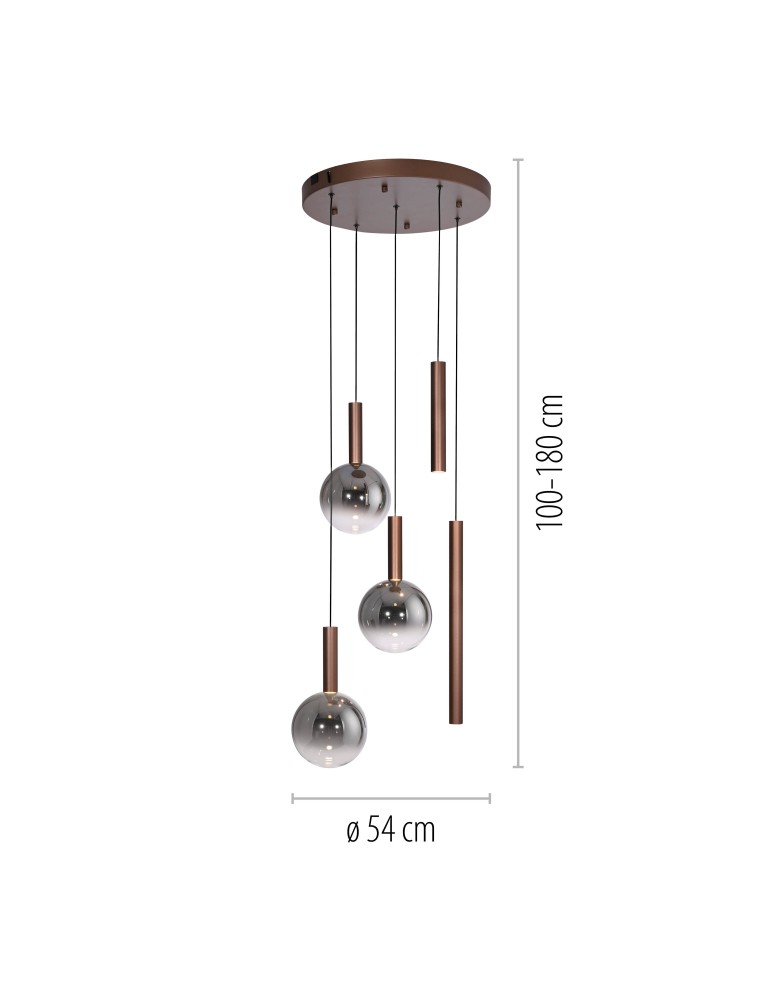Paul Neuhaus Bowl Lampa Wisząca Brązowa 2285-23