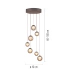 Paul Neuhaus Pure Popup Lampa Wisząca Brązowa 2587-97