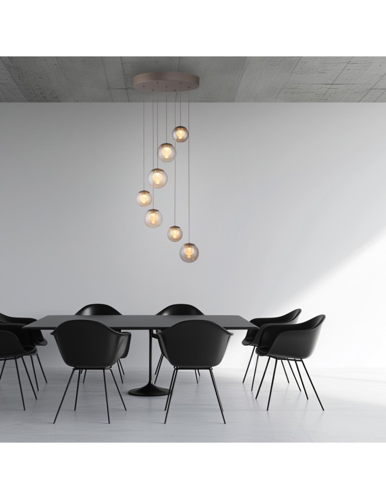 Paul Neuhaus Pure Popup Lampa Wisząca Brązowa 2587-97