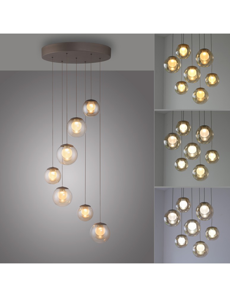 Paul Neuhaus Pure Popup Lampa Wisząca Brązowa 2587-97