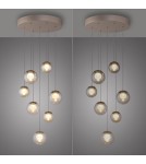 Paul Neuhaus Pure Popup Lampa Wisząca Brązowa 2587-97