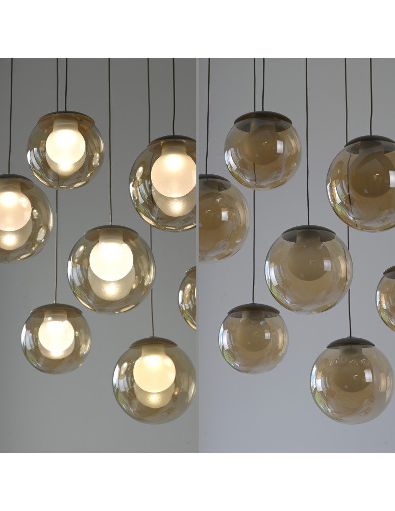 Paul Neuhaus Pure Popup Lampa Wisząca Brązowa 2587-97