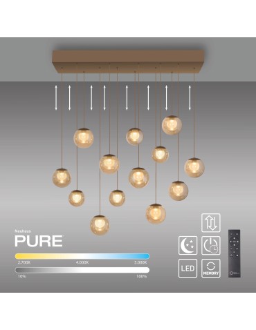 Paul Neuhaus Pure Popup Lampa Wisząca Brązowa 2590-97