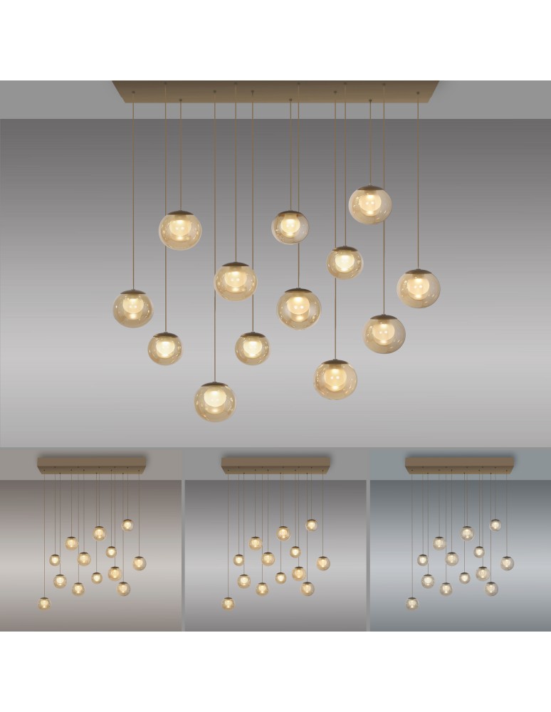 Paul Neuhaus Pure Popup Lampa Wisząca Brązowa 2590-97