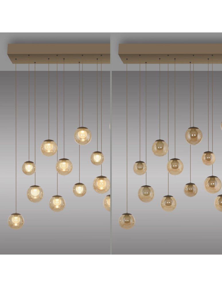 Paul Neuhaus Pure Popup Lampa Wisząca Brązowa 2590-97